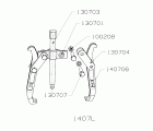 EXTRACTOR REVERSIBLE FORZA SERIE 1400L DE 2 PATAS LARGAS